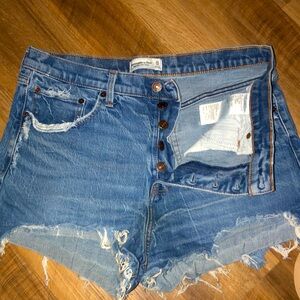 Abercrombie blue jean shorts